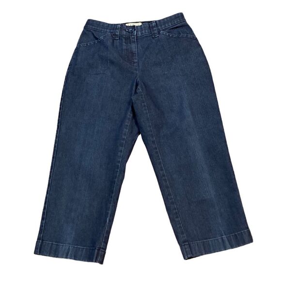 L.L. Bean Classic Fit Straight Crop Jeans, Size 4P - Picture 1 of 6